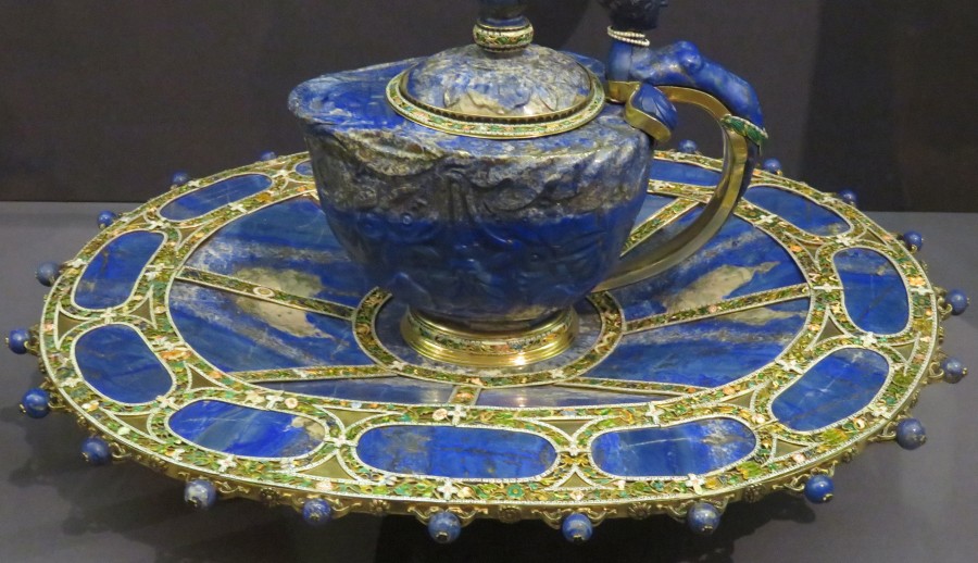 lapis teapot and tray