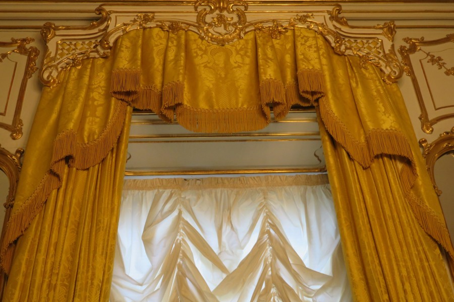 gold drapes