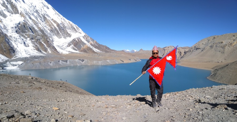 Nepali at Tilicho Lake