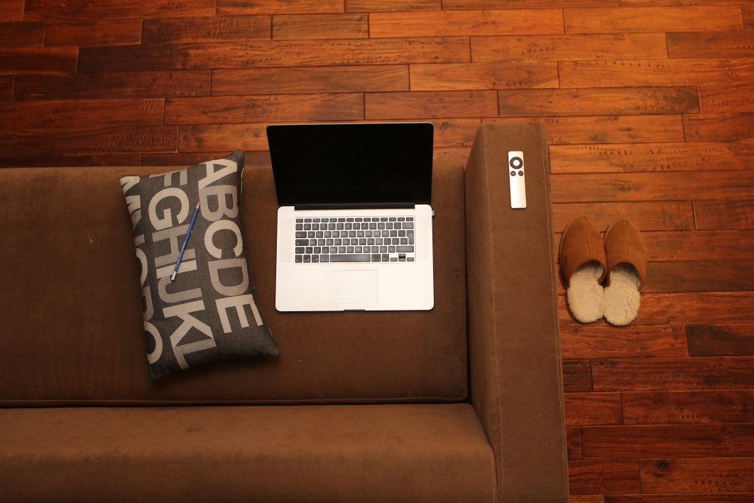 MacBook Pro Wood Couch Cushion