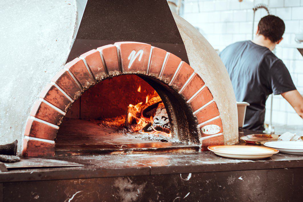 Burning Brick Pizza Oven