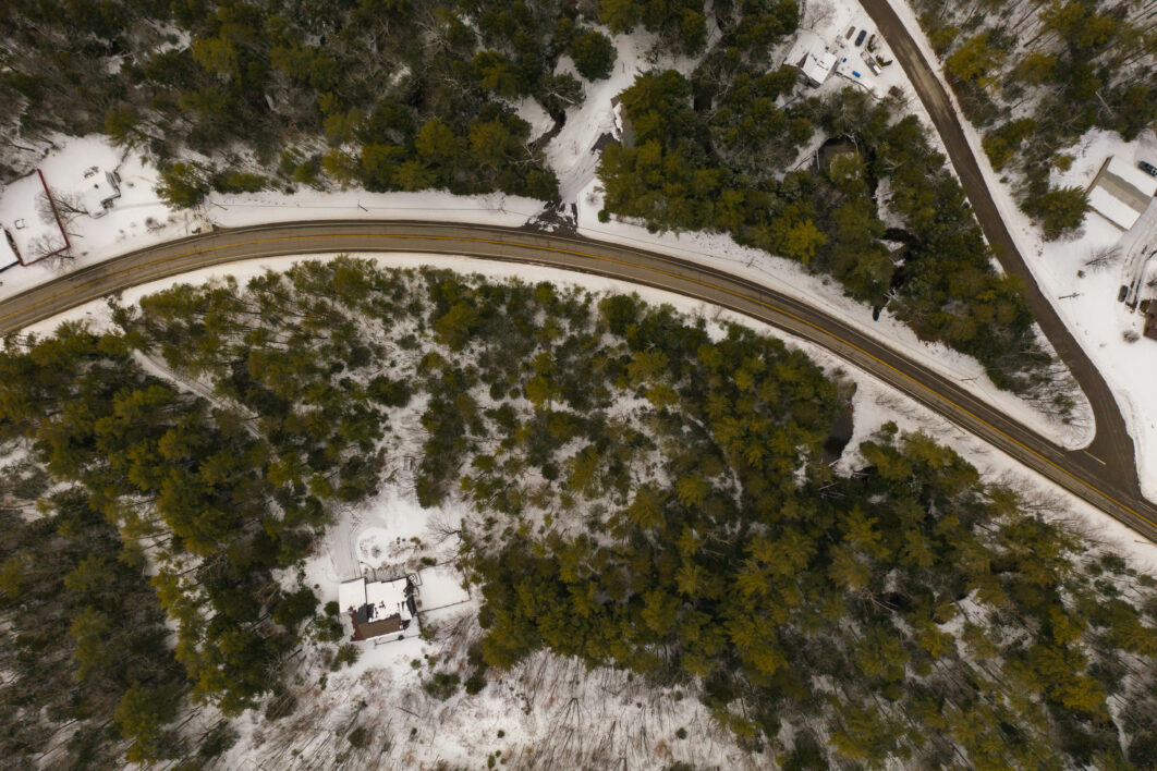 Aerial Road Winter