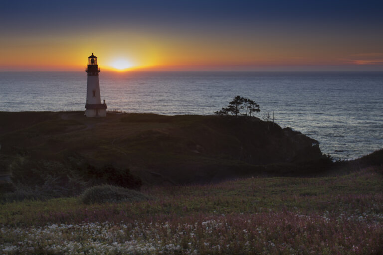 Lighthouse Sunset Landscape
