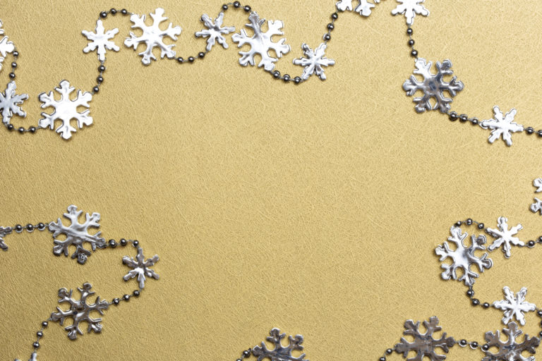 Silver Gold Snowflakes