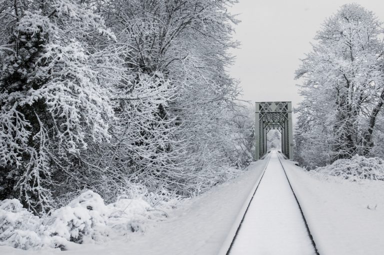 Winter Railroad Tracks