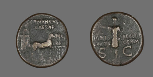 Dupondius (Coin) Portraying Germanicus Caesar
