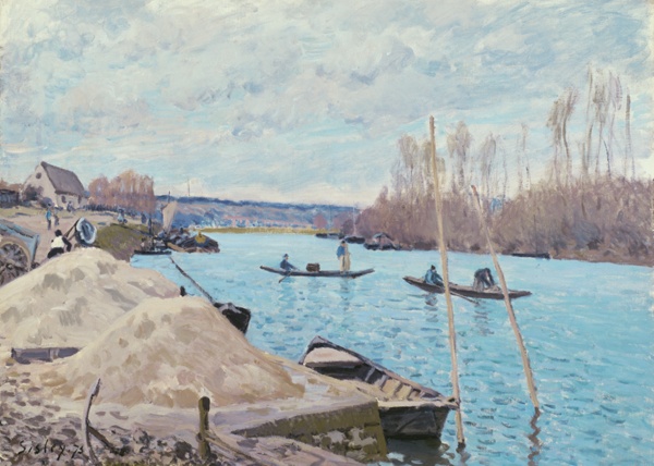 The Seine at Port-Marly, Piles of Sand