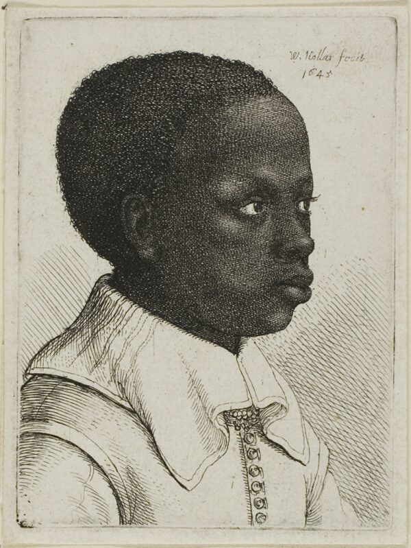 Head of a Young Black Boy in Profile to Right