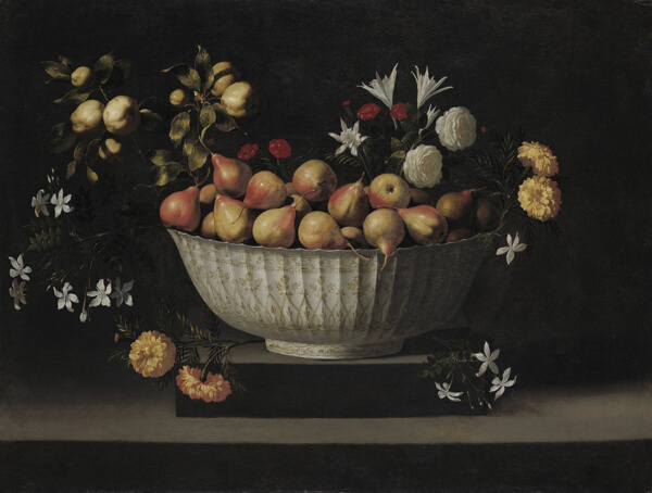Flowers and Fruit in a Chinese Bowl