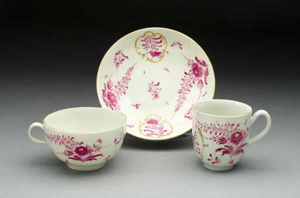 Teacup, Coffee Cup, and Saucer