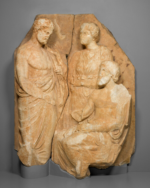 Fragment of a Funerary Naiskos (Monument in the Shape of a Temple)