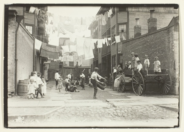 Playground in a Mill Village (Playground in a Tenement Alley), Boston