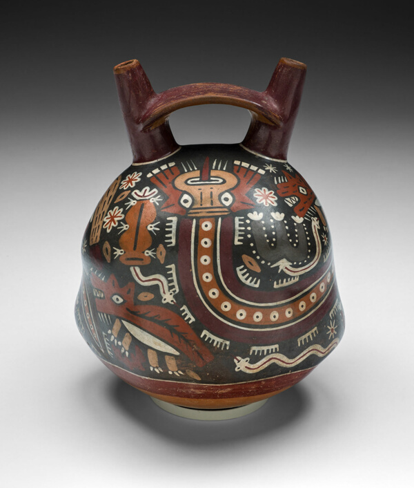 Vessel with Painted Landscape