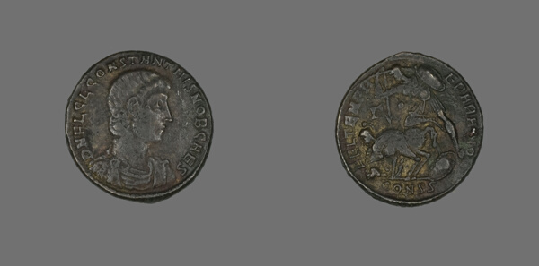 Coin Portraying Emperor Constantine II or Emperor Constantius Gallus