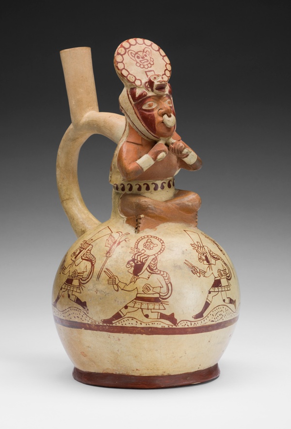 Vessel in the Form of a Royal Messenger with Ritual Runners