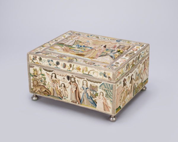 Dressing Box Depicting the Finding of Moses and Scenes from Abraham and Hagar