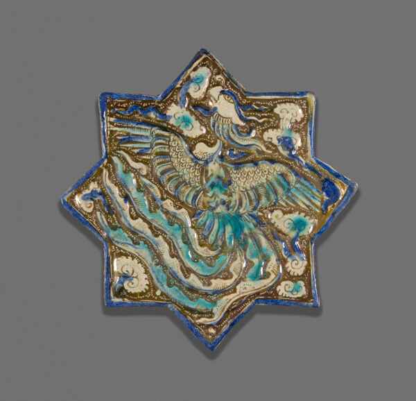 Star-Shaped Tile with Phoenix