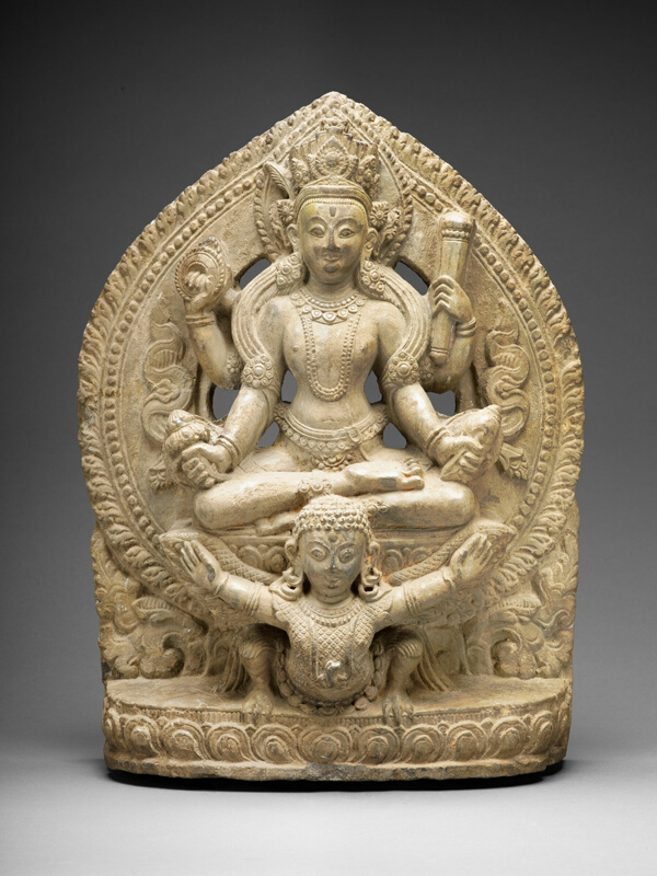 God Vishnu Riding His Mount, Garuda
