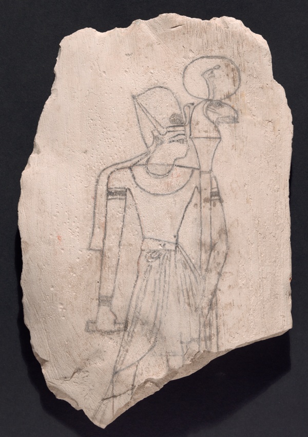 Ostracon with a Drawing of a King