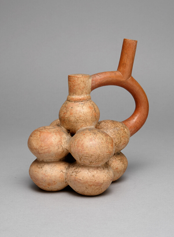 Spout Vessel in Form of a Stack of Globular Fruits