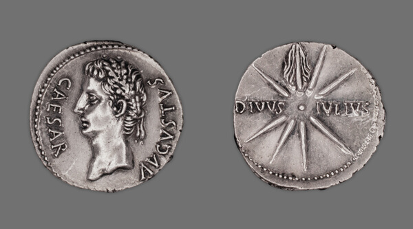Denarius (Coin) Portraying Emperor Augustus