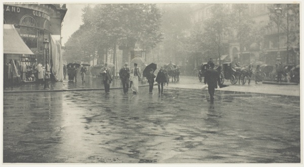 A Wet Day on the Boulevard, Paris