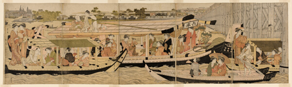 Pleasure Boats on the Sumida River