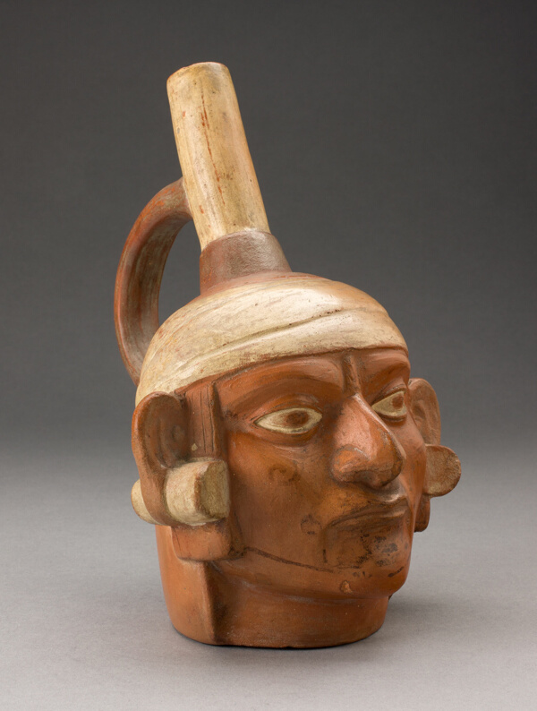 Portrait Vessel of a Ruler with Face Paint and Large Earflares