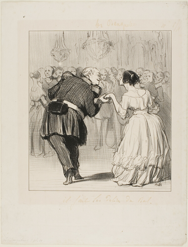 He delights in the ball, plate 10 from Les Banqueteurs