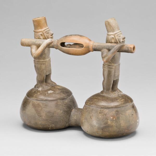 Double Vessel Representing a Funeral Procession