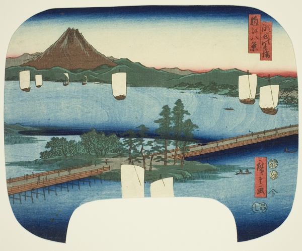 Long Bridge at Seta (Seta no nagahashi), from the series 