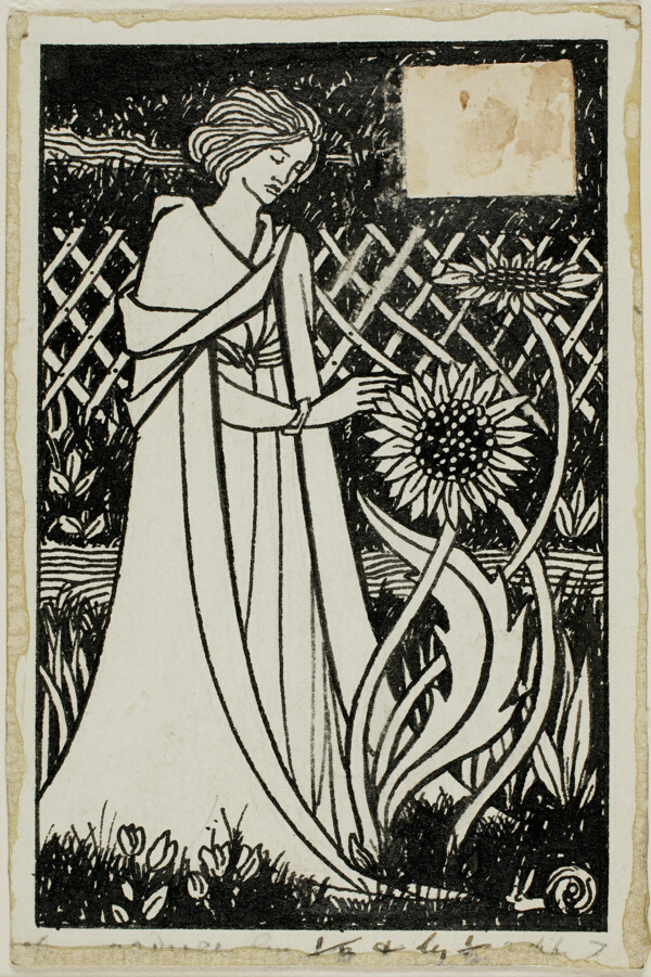 Decorative Study: Woman with Sunflowers