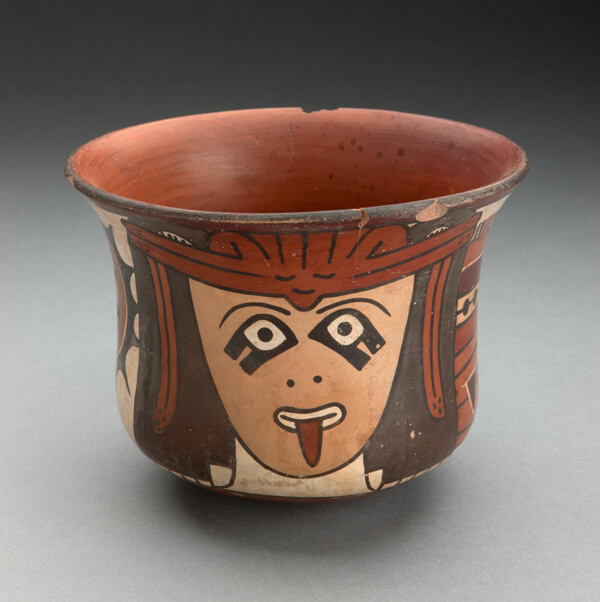 Cup Depicting Costumed Ritual Performer