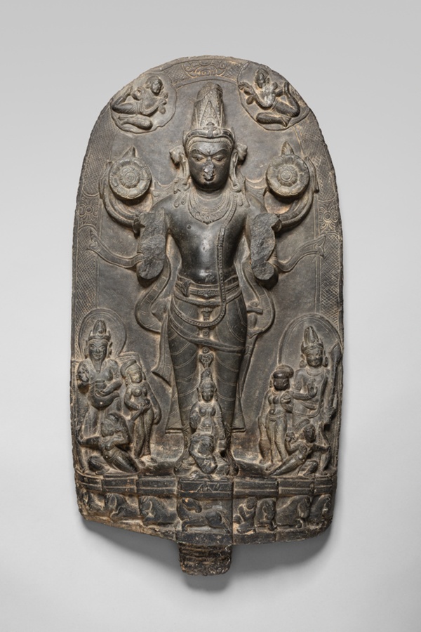 Sun God Surya Standing in His Chariot
