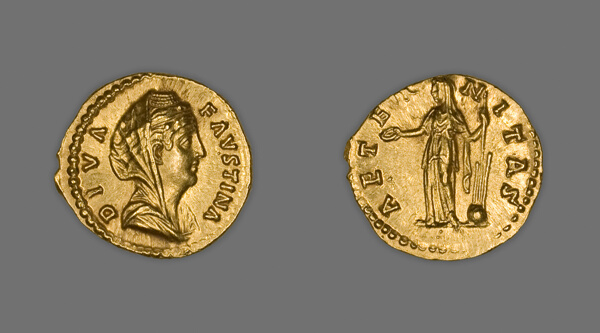 Aureus (Coin) Portraying Empress Faustina the Elder