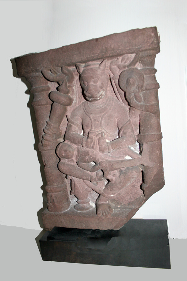 Man-Lion Incarnation of God Vishnu (Narasimha) Disemboweling King Hiranykashipu