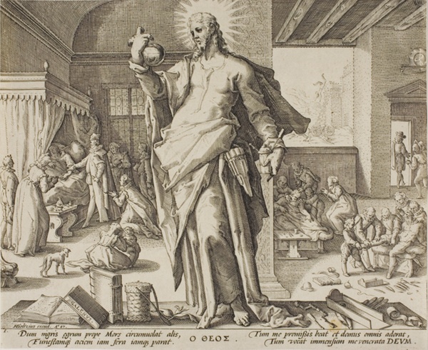 The Physician Considered as God, plate one from Allegories of the Medical Profession.