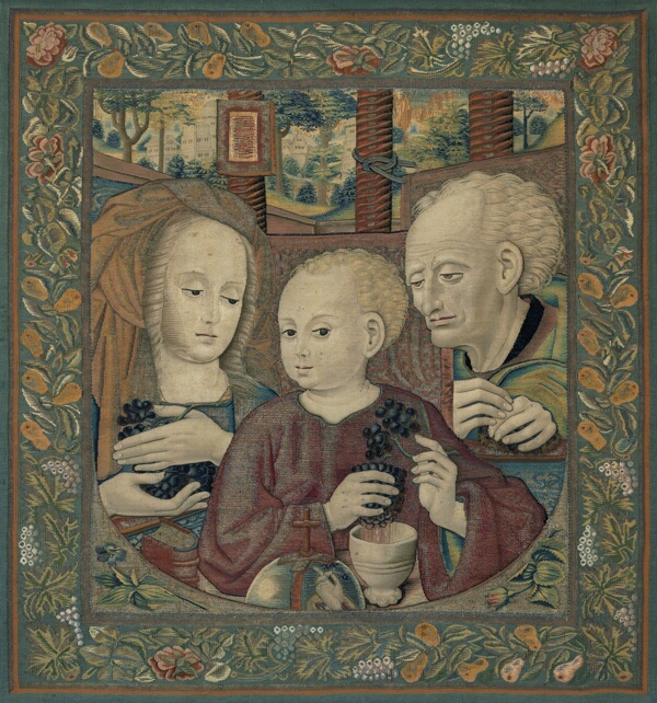 The Holy Family with the Infant Christ Pressing the Wine of the Eucharist