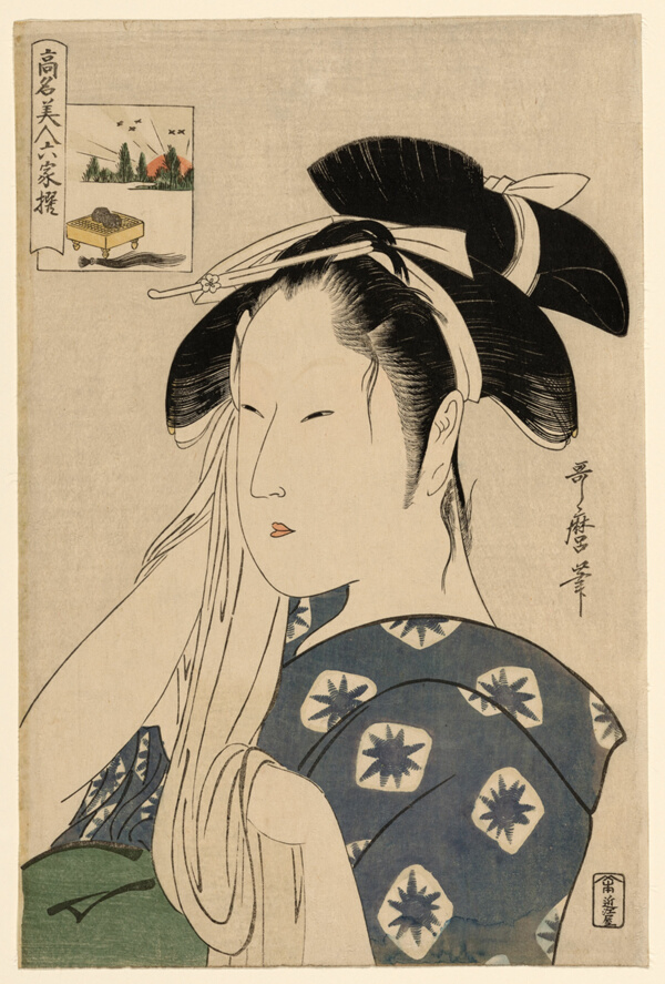 The Asahiya Widow, from the series “Renowned Beauties Likened to the Six Immortal Poets