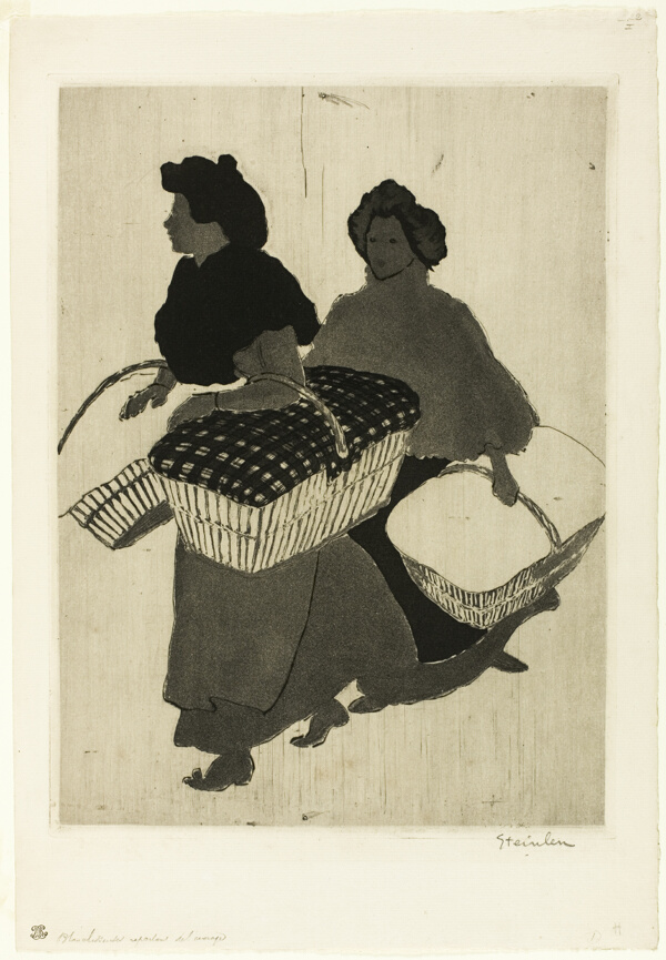 Laundresses Carrying Back Their Work
