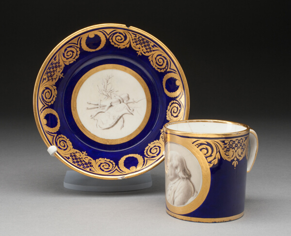 Cup and Saucer with Portrait of Benjamin Franklin