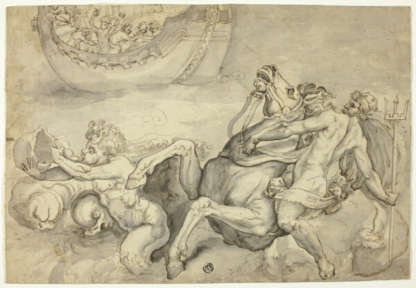 Neptune Calming the Tempest Raised by Aeolus against Aeneas (
