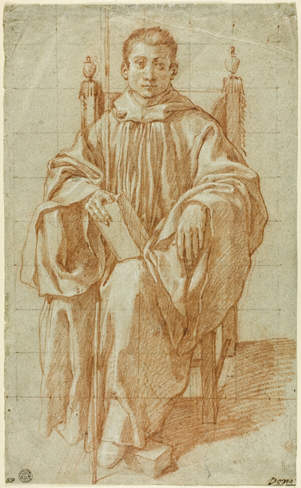 Seated Youth Wearing a Monk's Habit: Study for Saint Benedict