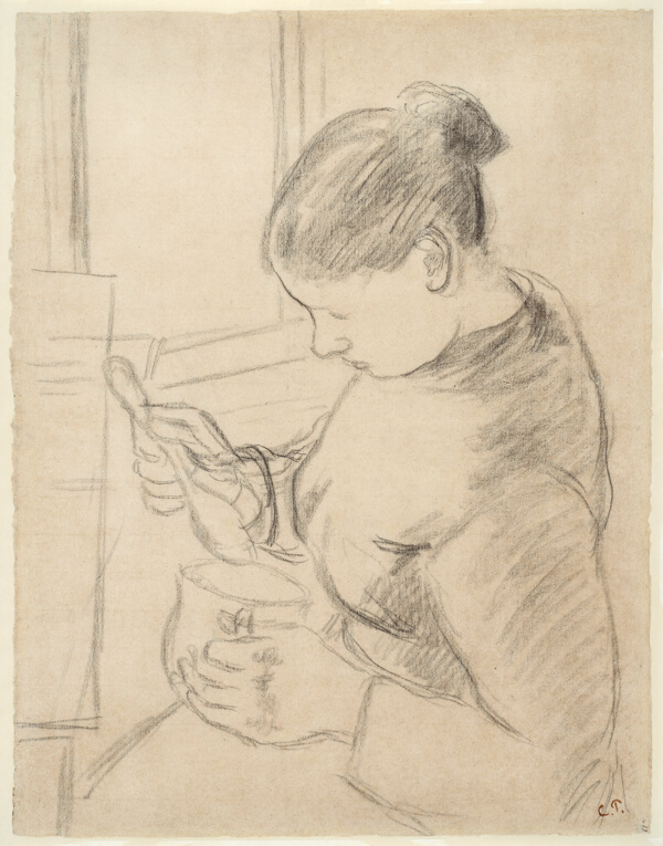 Young Peasant Having Her Coffee