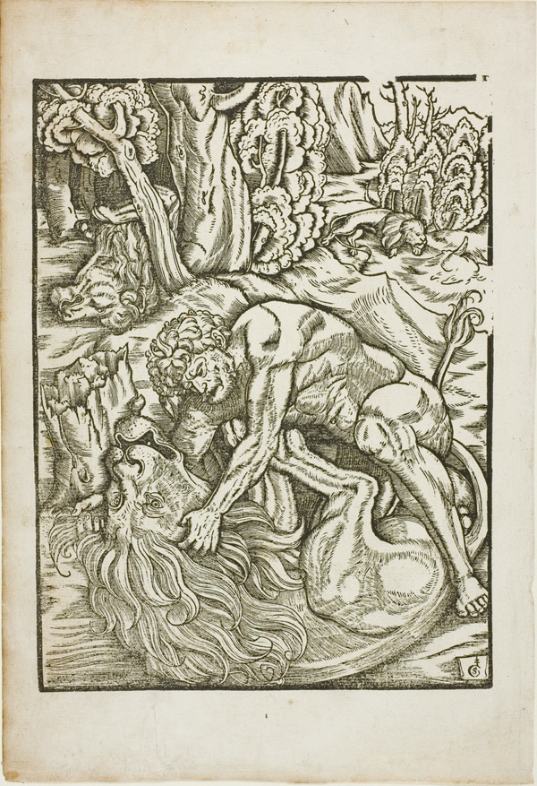 Hercules Strangling the Nemean Lion, from the Labors of Hercules