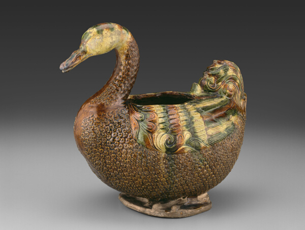 Vessel in Form of a Mandarin Duck or Wild Goose