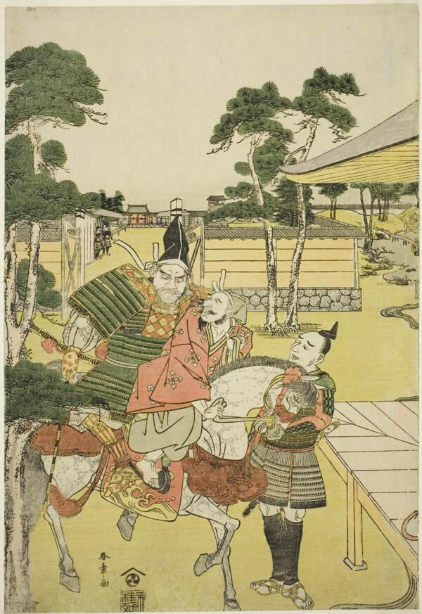 Musashibô Benkei Brings the Captured Tosabô Shôshun to Yoshitsune