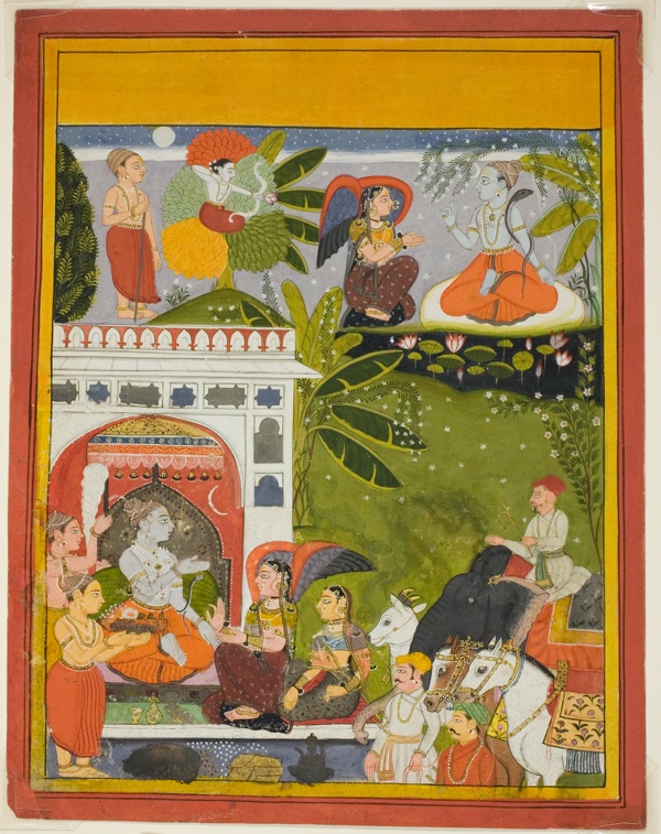 Kama Shoots a Love Arrow at Shiva, from a copy of the Song of Gauri (Gita-Gauri)