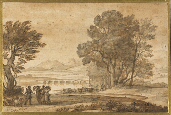 A Wooded River Landscape with Jacob, Laban, and His Daughters