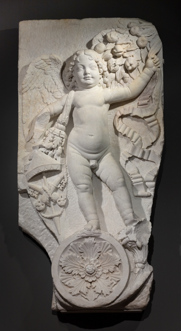 Putto with Papal Insignia